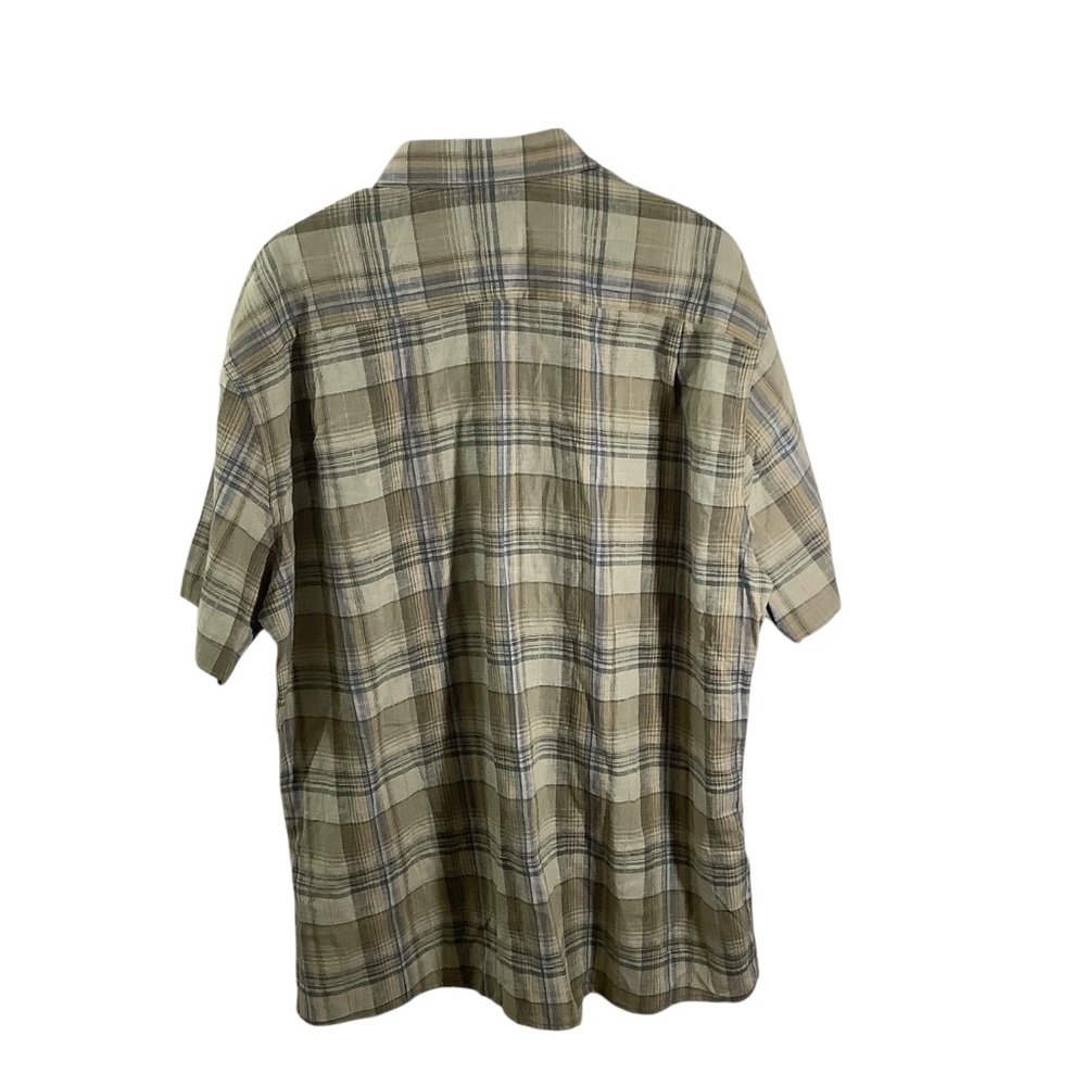 Kuhl Linen Blend Plaid Short Sleeve Shirt Button Down - Picture 4 of 9
